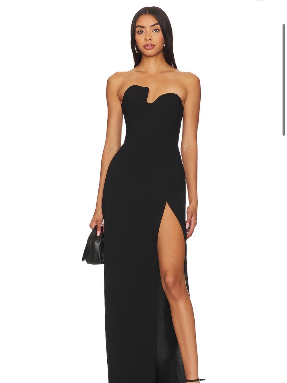 Amanda Uprichard Strapless Puzzle Gown in Black